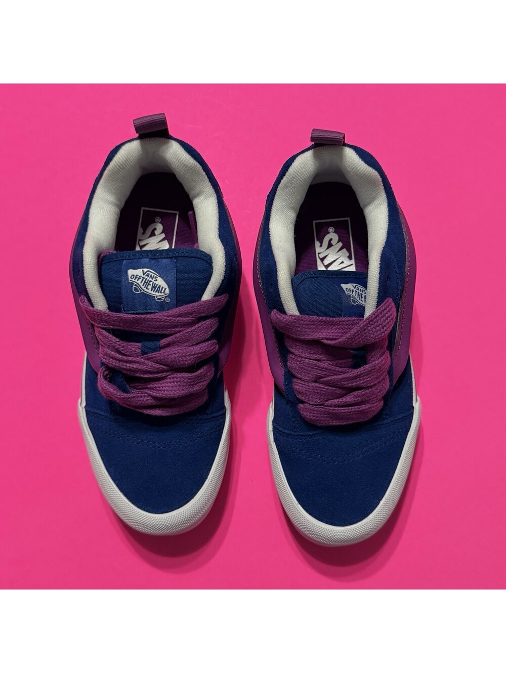 VANS Knu Skool Purple Side Stripe Skate Sneakers 507698 Women’s Size 6 New - Picture 2 of 6